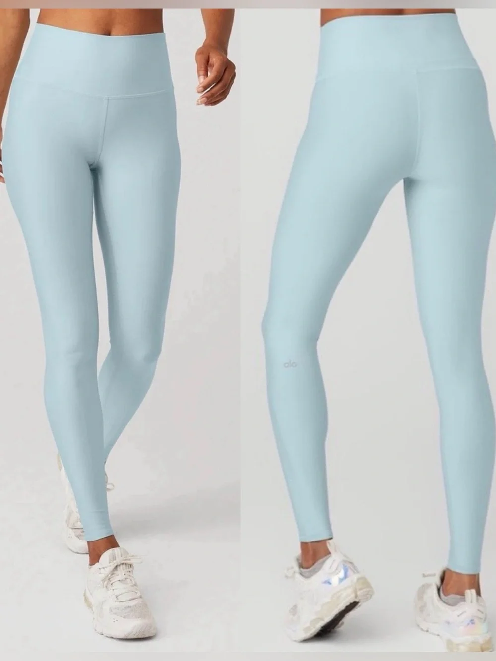 Alo Yoga Airlift 7/8 High Waist Leggings Chalk Blue Compression Pants XS